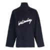 Fırçalanmış Pamuklu Scribble Logo Balıkçı Yaka Jersey Kazak “Lacivert” 625935T31828065