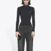 FW21 Dar Kesim Spor Uzun Kollu Siyah 6617534B0B11077