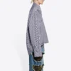 FW21 Çizgili Uzun Kollu Gömlek Koyu Mavi 663034TIM368502