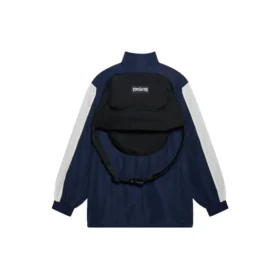 FW21 Logo Splicing Bol Ceket Unisex Lacivert 663065TKO484063