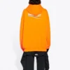 FW21 Logolu Kapüşonlu Sweatshirt Turuncu 578135TKVE97073