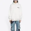 FW21 Political Campaign Baskılı Kapüşonlular Sweatshirt Beyaz 578135TKVI99084