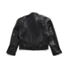 FW23 Dekonstrüktif Fermuarlı Ceket “Siyah Yumuşak Buffalo Derisi” 768749TMS031000