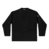 FW23 Hırka “Siyah Çift Yüzlü Yün Örgü” 771671T16751000