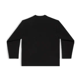 FW23 Hırka “Siyah Çift Yüzlü Yün Örgü” 771671T16751000