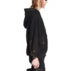 Gaffer Fermuarlı Kapüşonlu Kapüşonlu Sweatshirt Dar Kesim “Siyah Beyaz Kırmızı” 720424-TNVK5-1089