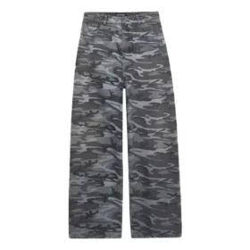 Geniş Paça Kamuflaj Kot “Gri” 641456TJW551055
