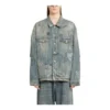 Grafiti Desenli Denim Ceket “Açık Mavi” 721708TOW664036