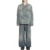 Grafiti Desenli Denim Ceket “Açık Mavi” 721708TOW664036