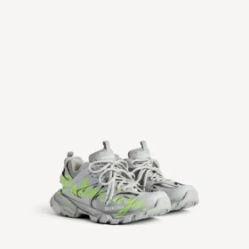 Gri/neon sarısı renkli erkek Track Signature Sneaker’lar