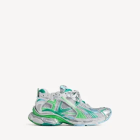Gri/yeşil/mavi renkli erkek Runner sneaker’ı