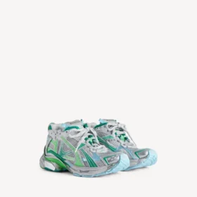 Gri/yeşil/mavi renkli erkek Runner sneaker’ı