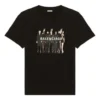 Grup Portresi Baskılı Logo Retro Bol Kesim Kısa Kollu Unisex Siyah 612966TIVA11000
