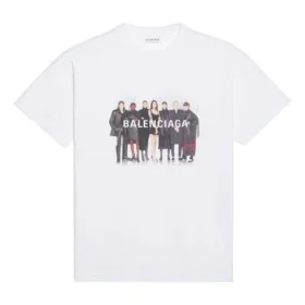 Grup Portresi Baskılı Logo Retro Kısa Kollu “Beyaz” 612965TIV479000