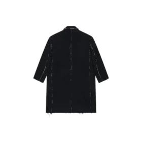 Ham Kenarlı Buffalo Kareli Oversized Palto “Siyah Beyaz” 704487TMU181070