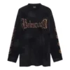 Heavy Metal Uzun Kollu Tişört Oversized Kesim “Black Faded” 739783TOVE11055