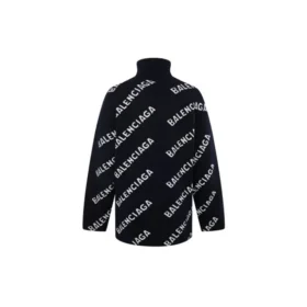 Her Yeri Logo ile Kaplı Balıkçı Yaka Kazak “Siyah Beyaz” 621018T15674177