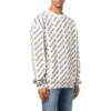 Her Yeri Logo ile Kaplı Bisiklet Yaka Kazak “Beyaz Siyah” 702952T32339054