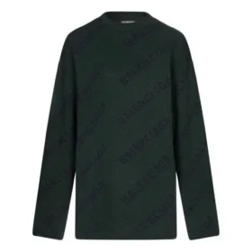 Her Yeri Logo ile Süslenmiş Yün Örgü Kazak “Dark Green” 657400T15673050 Her Yeri Logo ile Süslenmiş Yün Örgü Kazak “Dark Green” 657400T15673050
