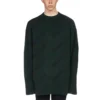 Her Yeri Logo ile Süslenmiş Yün Örgü Kazak “Dark Green” 657400T15673050