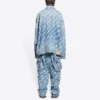 Her Yüzünde Yazılı Logo Bulunan Denim Ceket “Açık Mavi Beyaz” 681690TJW904200