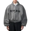 Human Being Yuvarlak Fermuarlı Kapüşonlu Sweatshirt “Koyu Gri” 827153TSVB91441