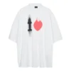 I Love Tişört Geniş Kesim “Beyaz” 744439TOVH39081