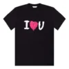 I Love U Baskılı Kısa Kollu Siyah 612965TJVL51070