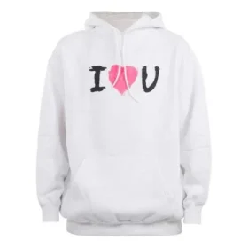 I Love U Kapüşonlular “Beyaz” 570811TJVL69040