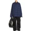 Çift Taraflı Oversized Kareli Gömlek “Sarı Mavi” 720105TNM277660