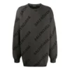 Intarsia Örgü Logolu Kazak “Gri” 625970T31781262
