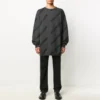 Intarsia Örgü Logolu Kazak “Gri” 625970T31781262