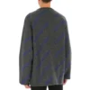 Intarsia Örgü Logolu Kazak “Koyu Gri” 623283T15671035