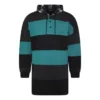 Çizgili Oversized Kapüşonlu Sweatshirt “Green Black” 556137TDV325567