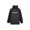 Jersey Ekli Teknik Kumaş Oversized Parka “Siyah” 746450TOO321000