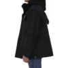 Jersey Ekli Teknik Kumaş Oversized Parka “Siyah” 746450TOO321000