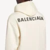 Kadın Balenciaga krem rengi orta kesim kapüşonlu kapüşonlular Kadın Balenciaga krem rengi orta kesim kapüşonlu kapüşonlular