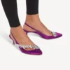 Kadın Balenciaga | Manolo Blahnik mor renkli slingback