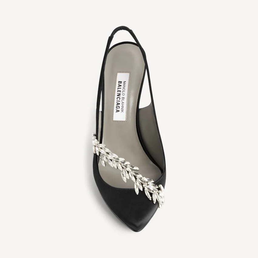 Kadın Balenciaga | Manolo Blahnik siyah slingback Kadın Balenciaga | Manolo Blahnik siyah slingback