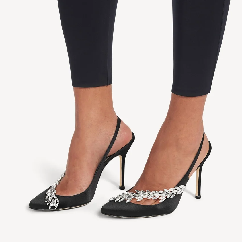 Kadın Balenciaga | Manolo Blahnik siyah slingback Kadın Balenciaga | Manolo Blahnik siyah slingback