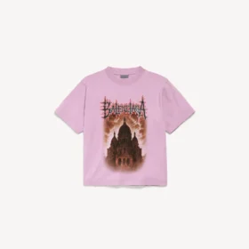 Kadın Balenciaga Sacra Cœur orta kesim tişört, eski pembe