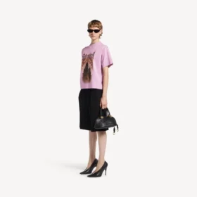 Kadın Balenciaga Sacra Cœur orta kesim tişört, eski pembe