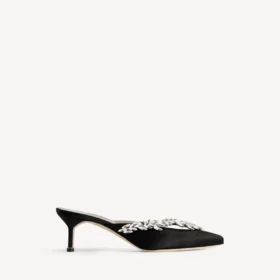 Kadın Balenciaga | Siyah Manolo Blahnik terlikler