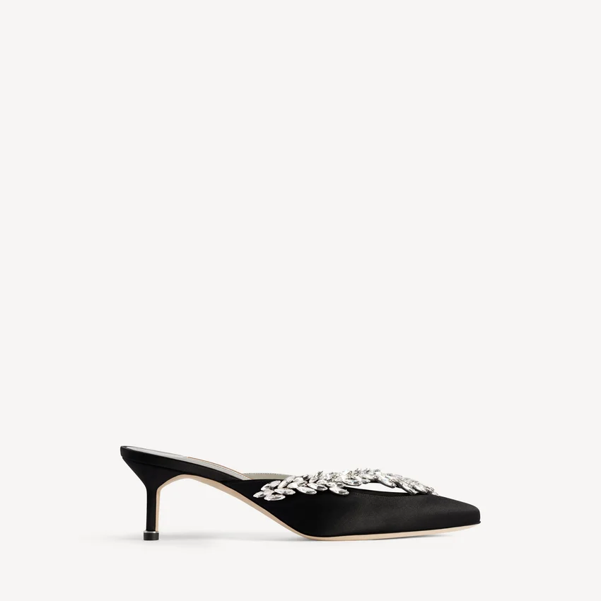 Kadın Balenciaga | Siyah Manolo Blahnik terlikler Kadın Balenciaga | Siyah Manolo Blahnik terlikler
