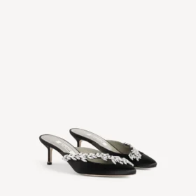Kadın Balenciaga | Siyah Manolo Blahnik terlikler