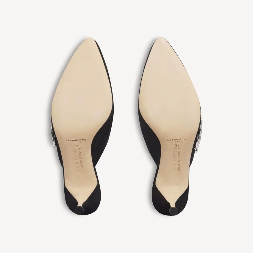 Kadın Balenciaga | Siyah Manolo Blahnik terlikler Kadın Balenciaga | Siyah Manolo Blahnik terlikler