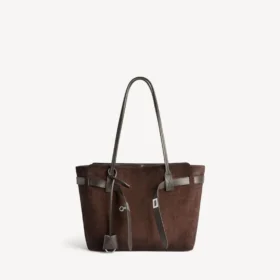 Kadınlar için açık espresso rengi orta boy Bel Air tote çanta
