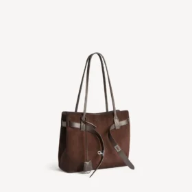 Kadınlar için açık espresso rengi orta boy Bel Air tote çanta