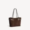 Kadınlar için açık espresso rengi orta boy Bel Air tote çanta