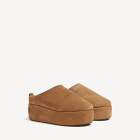 Kadınlar için kahverengi/beyaz Alaska Soft platform terlik